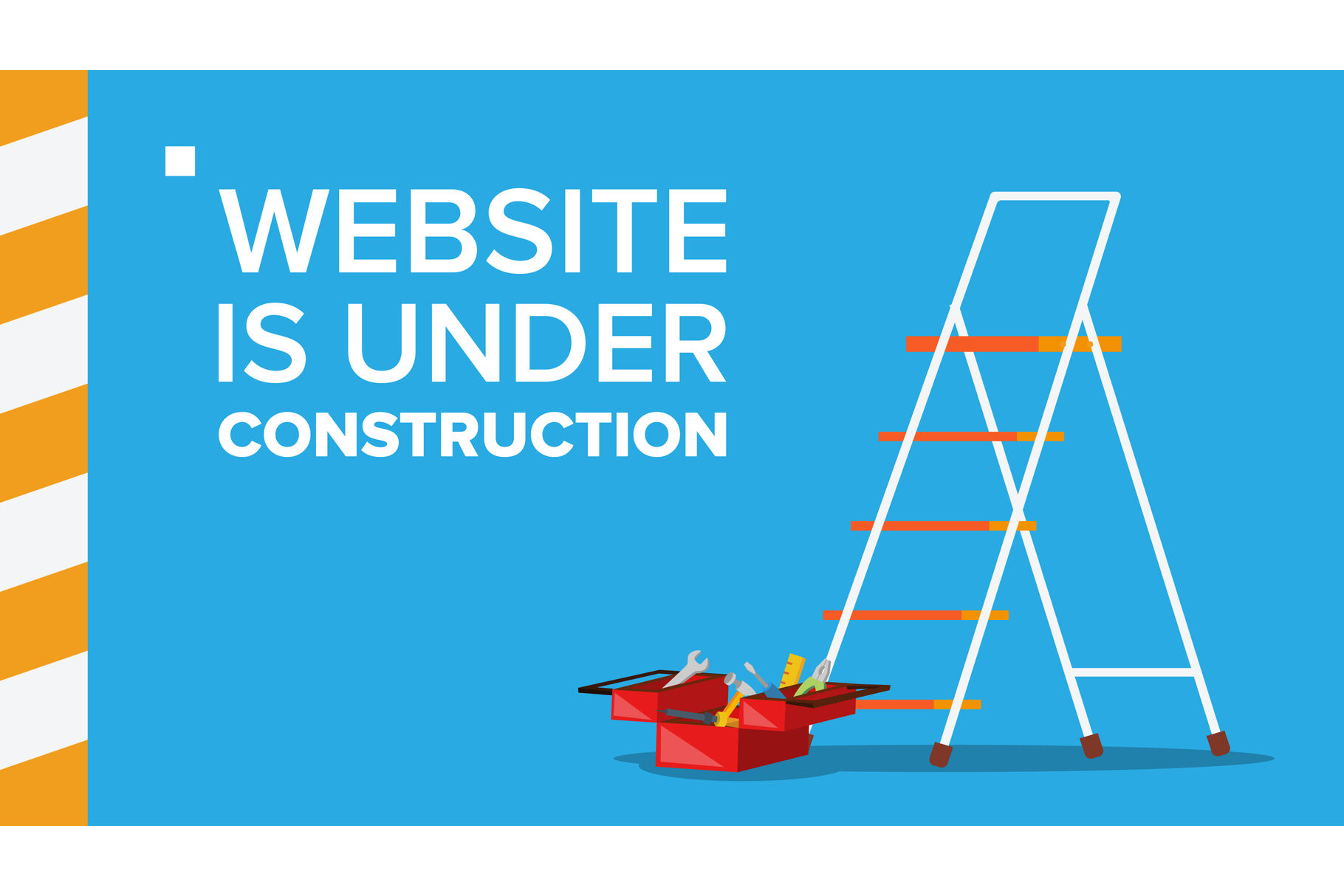 Website Under Construction Vector. Error Website Page. Coming Soon. Flat Illustration
